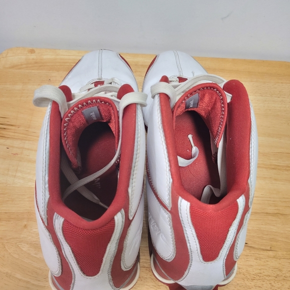 NIKE Shox Slam Zoom Air Elite Mens Basketball White Red 324826-161 Size 11